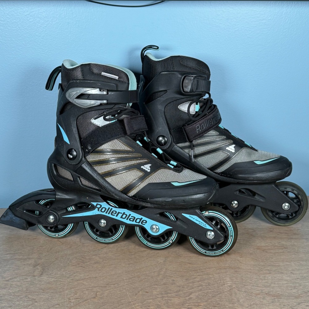 Rollerblade Zetrablade W Inline Skates Women Size 8 Black Blue 80mm SG5 Bearings